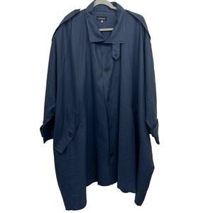 Eskandar Coated Linen Trench Coat Size 1 or 10/12 or M/L Oversized Pockets